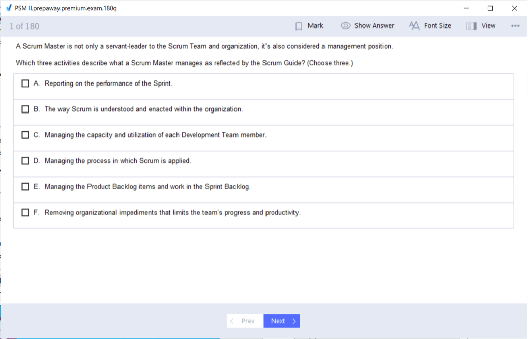 Scrum PSM II Exam Dumps PSM II Practice Test Questions PrepAway