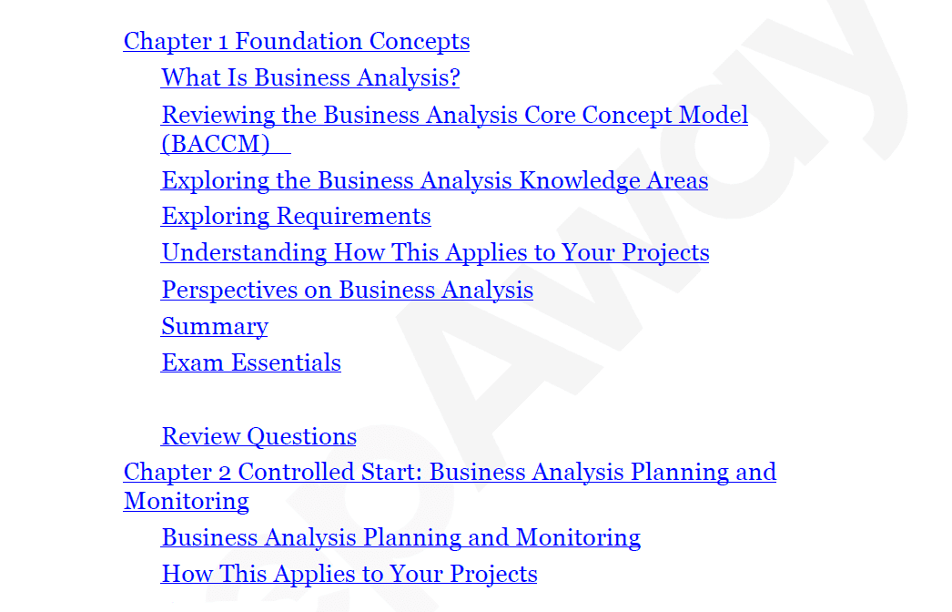CCBA Exam Fragen